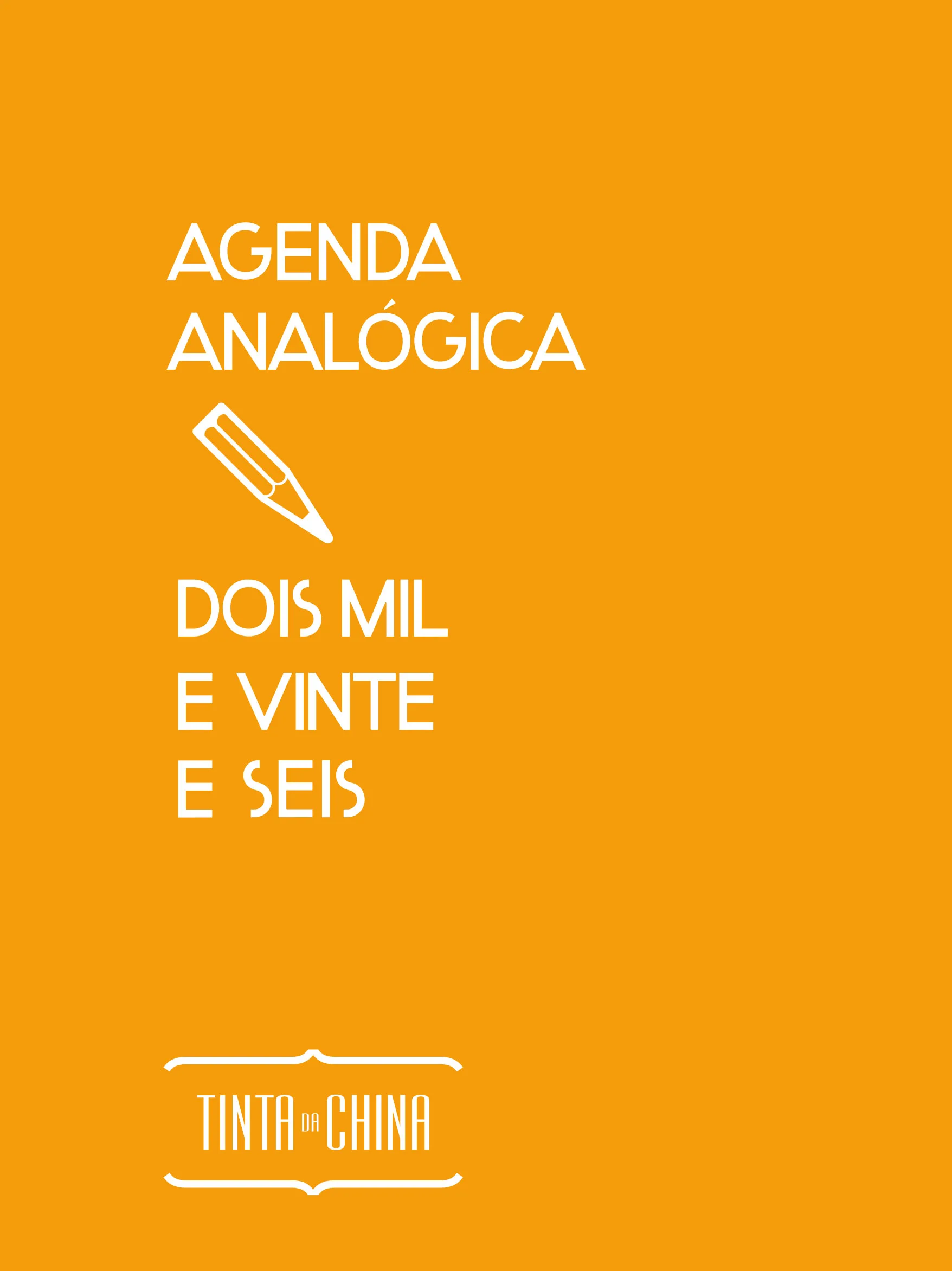 Imagem do produto  Agenda Analógica Dois Mil e Vinte Seis Amarela