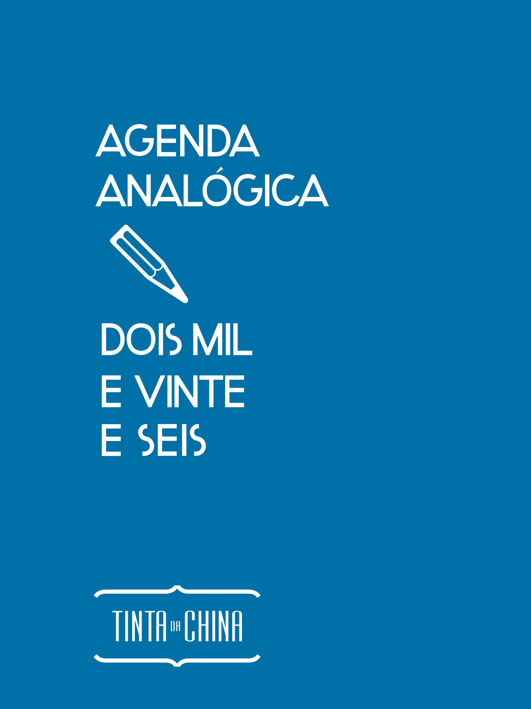 Imagem do produto  Agenda Analógica Dois Mil e Vinte Seis Azul