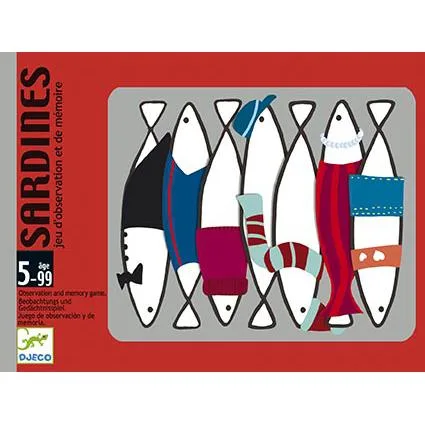 Imagem do produto  Djeco Sardines - Jogo de Cartas de Observação e Memória