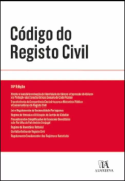 Imagem do produto  Código do Registo Civil - 14ª Edição