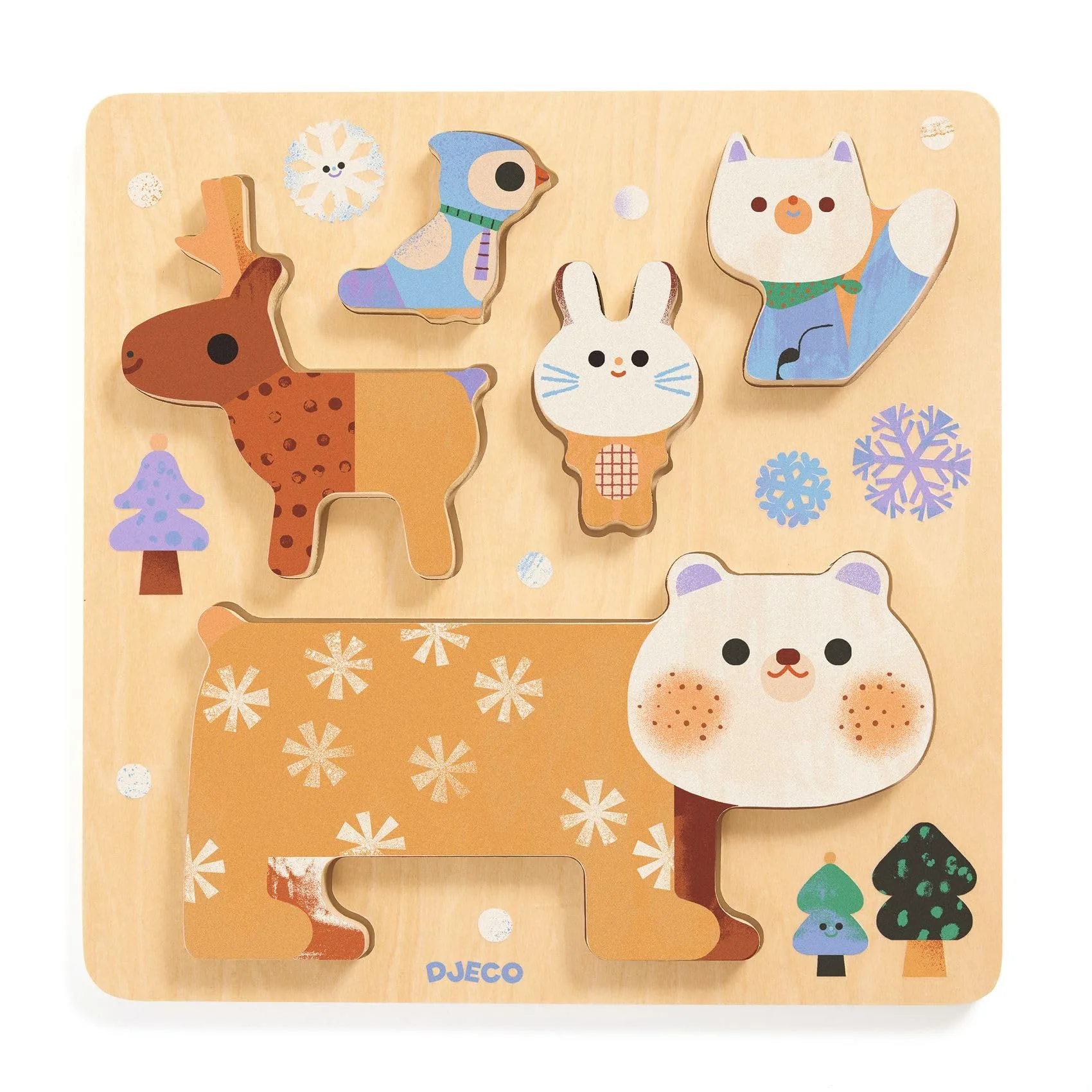 Imagem do produto  Djeco WoodyStack - Puzzle de Madeira p/ Empilhar
