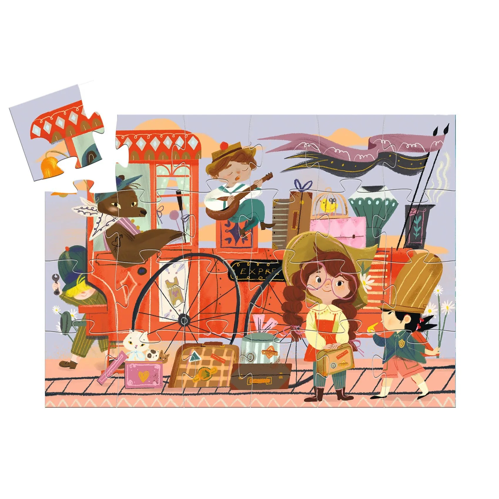 Imagem do produto  Djeco A Viagem da Mia - Puzzle Silhueta 36 Peças