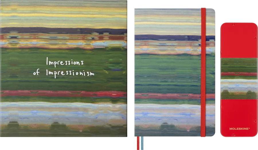 Imagem do produto  Moleskine Box Caderno Capa Dura Grande Liso +  6 Lápis Impressions of Impressionism