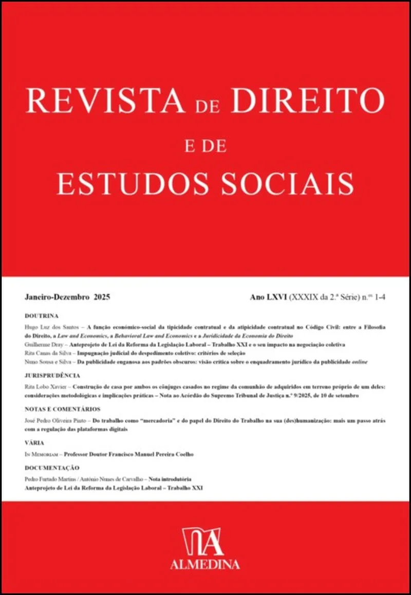 Imagem do produto  Revista de Direito e Estudos Sociais 1-4 (2025)