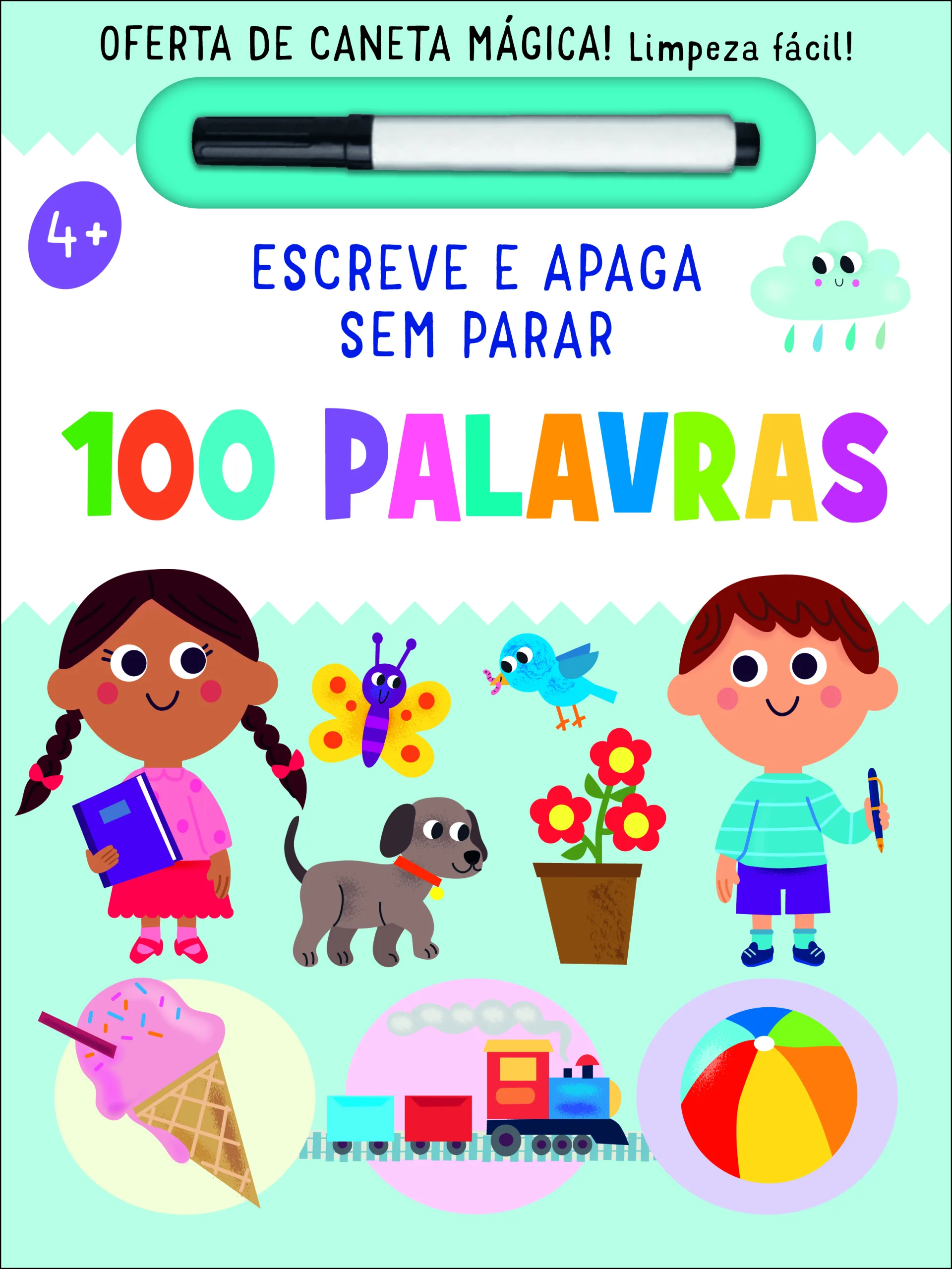 Imagem do produto  Escreve e Apaga Sem Parar - 100 Palavras