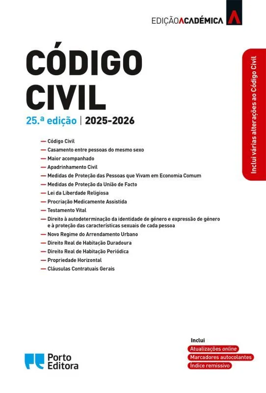 Imagem do produto  Código Civil Edição Académica 25.ª Edição