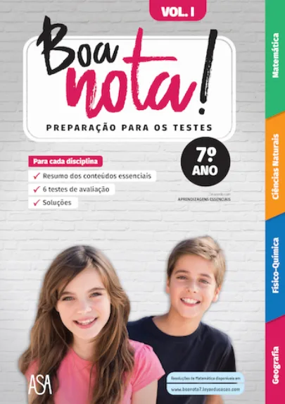 Imagem do produto  Boa nota! Preparação para os Testes - 7.º Ano - Volume I
