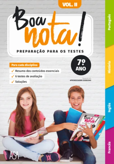 Imagem do produto  Boa nota! Preparação para os Testes - 7.º Ano - Volume II