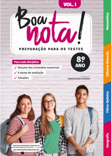 Imagem do produto  Boa Nota! Preparação para os Testes - 8.º Ano - Volume I